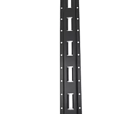 Raíles universales y accesorios Raíl de anclaje universal vertical / E-track - 3m - Acero - Negro