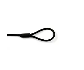 Eslingas negras de acero, 5mm Eslingas cables de acero - negro - 5mm - 1 gaza sin guardacabo - 160kg