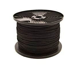 Remolque - Redes malla fina Rollo de cable elástico (3mm) - 100m - negro